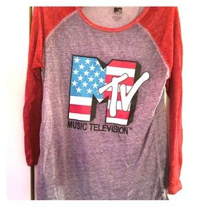 MTV CLASSIC 3/4 sleeve tee. Never worn.